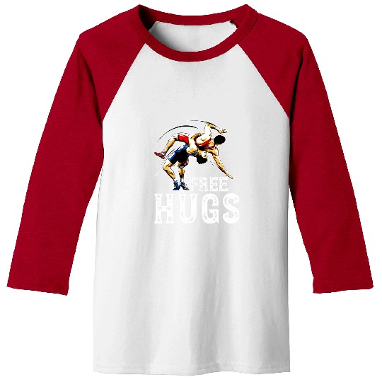 Sport Wrestling s Funny frees Hugs Wrestling 8 Baseball Tees