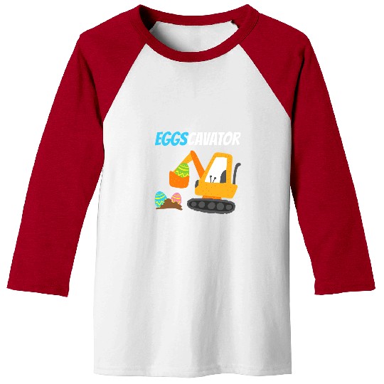 Excavator Fun Eggscavator Excavator Equipment Funny Easter Egg Hunting 1 Baseball Tees