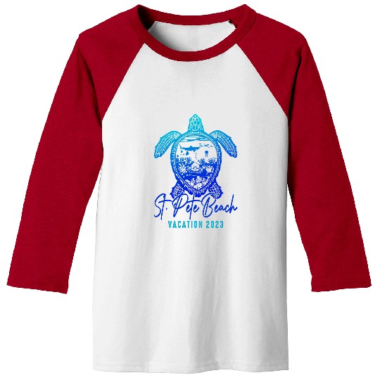 Turtle Pet St Pete Beach Florida Sea Turtle Vacation Group Baseball Tees
