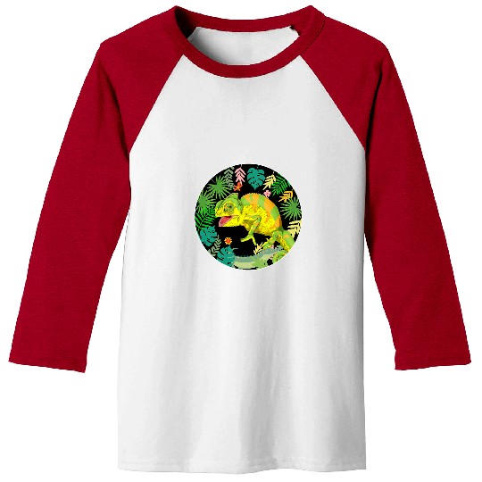 Chameleon Pet Tropical Lizard Reptile Animal Lover Rainforest Baseball Tees