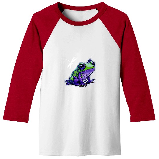 Frog Pet Passion Purple and Green Frog Baseball Tees