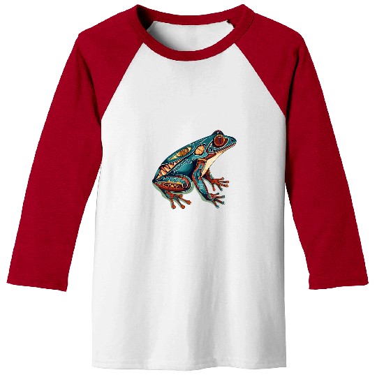 Frog Pet Native American Indian Style Art Pacific Northwest 8 Baseball Tees