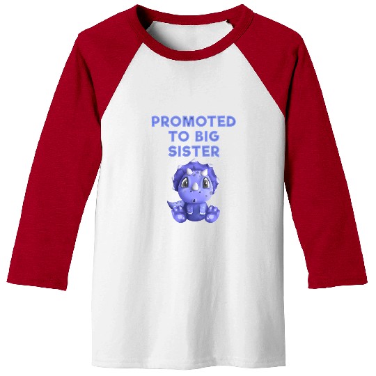 Dinosaur Pet Kids Promoted to Big Sister Cute kids dinosaur tee New baby 6 Baseball Tees
