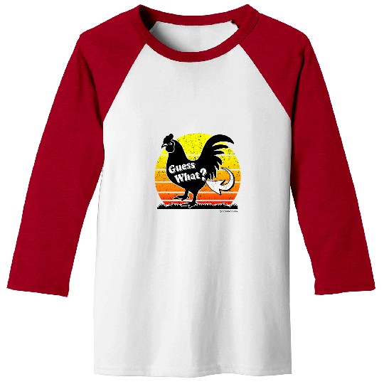 Chicken Pet Guess What Chicken Butt Boys Girls Kids Classic Cool Orange Baseball Tees