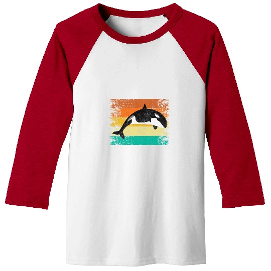 Whale Pet Marine Scientist Biology Retro Orca Baseball Tees