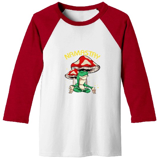 Frog Pet Namastay Christmas Pajama Funny Meditating Frog Zen xmass Baseball Tees