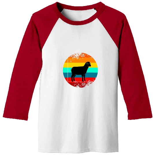 Sheep Pet Retro Farm Animal Graphic With A vintages Sheep Lamb Baseball Tees