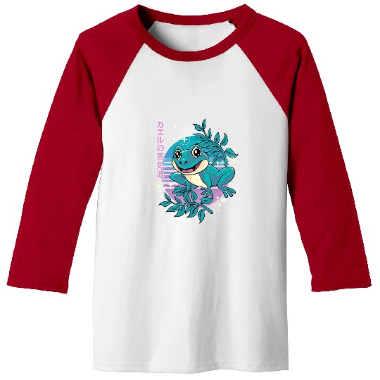 Frog Pet Pastel Goth Frog Vaporwave Japanese Kawaii Aesthetic Otaku 105 Baseball Tees