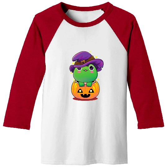 Frog Pet Halloween Frog Witch Hat Amphibian Pumpkin Halloween Costume 08 Baseball Tees