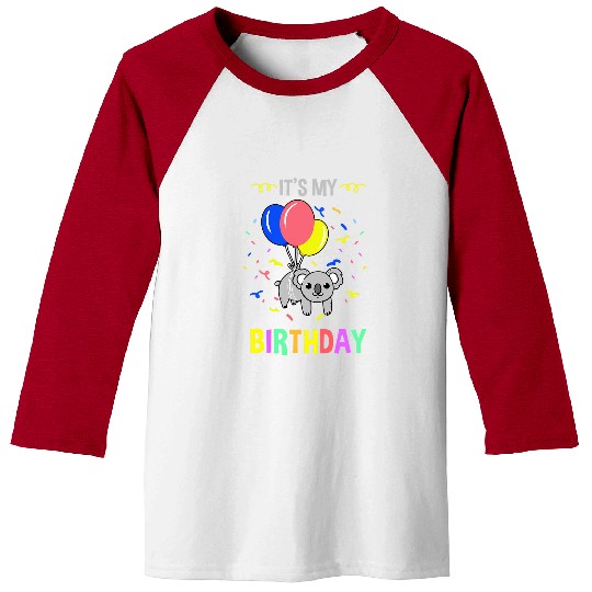 Koala Pet Its My Birthday Koala Baseball Tees
