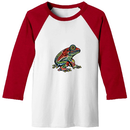 Frog Pet Native American Indian Style Art Pacific Northwest 3 Baseball Tees