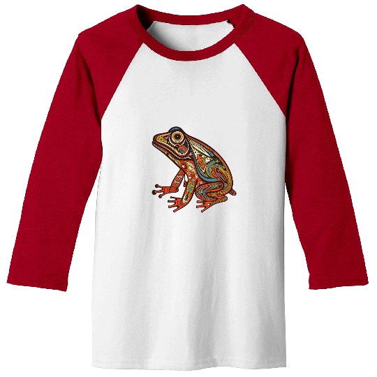 Frog Pet Native American Indian Style Art Pacific Northwest 0 Baseball Tees
