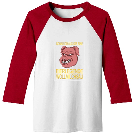 Pig Pet Egg laying wool milk sau angry sow Baseball Tees