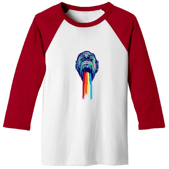 Gorilla Pet Vomiting gorilla graffiti Cool Art Tee Baseball Tees