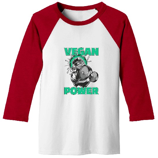 Gorilla Pet Vegan Power Bodybuilding Fitness Strength Training Gorilla Baseball Tees