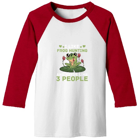 Frog Pet I Like Frog Hunting Frog Catcher Kids Toad Frog Hunter Baseball Tees