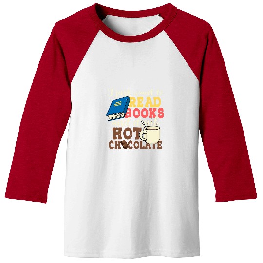 Book Fun Gif Read Books Drink Hot Chocolate 1 Baseball Tees