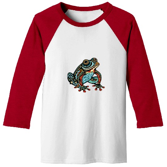 Frog Pet Native American Indian Style Art Pacific Northwest 30 Baseball Tees