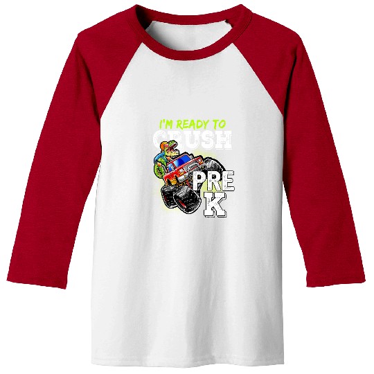 Dinosaur Pet Im Ready To Crush PreK Dinosaur Back To School Boy Outfit Baseball Tees