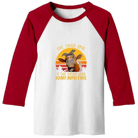 Cow Pet Women Live Laugh Love Heifers Funny Cow Lovers Farmer 320 Baseball Tees