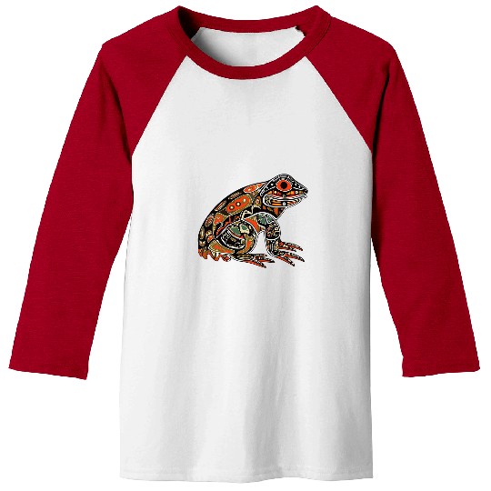 Frog Pet Native American Indian Style Art Pacific Northwest 9 7 Baseball Tees