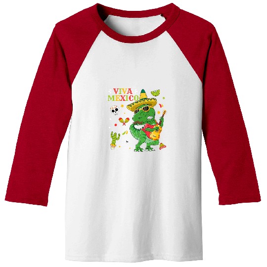 Dinosaur Pet T rexs Cinco De Mayo s Viva Mexico rexs Toddler Boys Baseball Tees