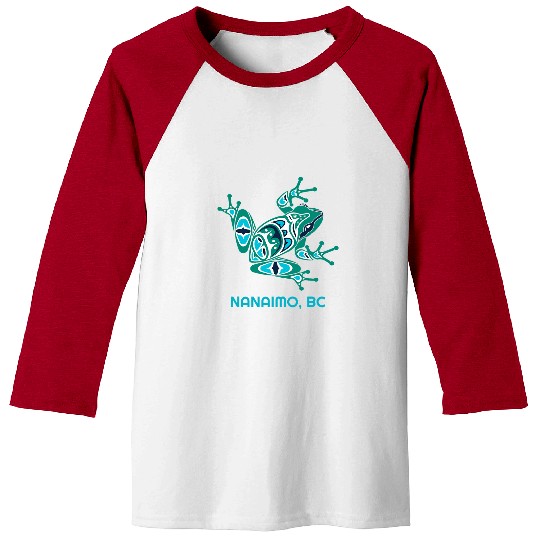 Frog Pet Nanaimo BC Frog PNW Indian Art Native American Tribal Coast Baseball Tees