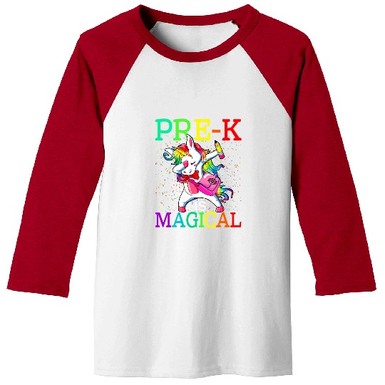 Unicorn Pet PreK Is Magical Back To School Baseball Tees
