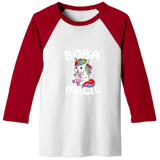 Unicorn Pet Bubble Tea Boba Magic Baby Unicorn Bubble Drink Lover Baseball Tees