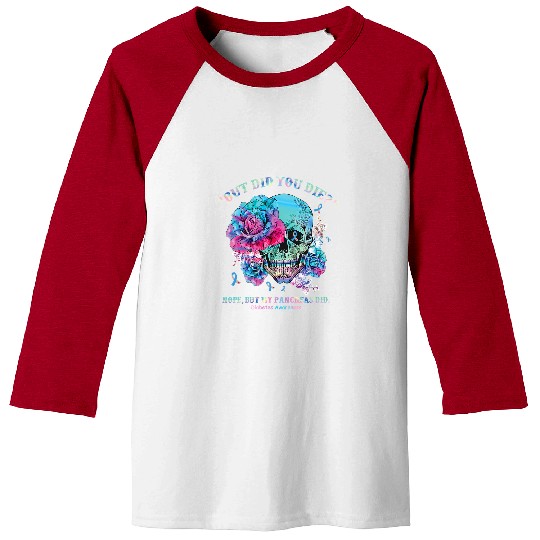 diabetess Ribbon But Did You Die Funny Skull Ribbon 179 Baseball Tees