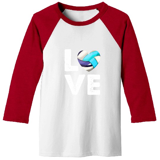 Love Volleyball Quote Funny Volleyball Lovers Players Coach Baseball Tees