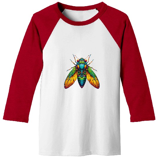 Cicada 2024 Insect Brood Colorful Entomology Cicada Lovers Baseball Tees