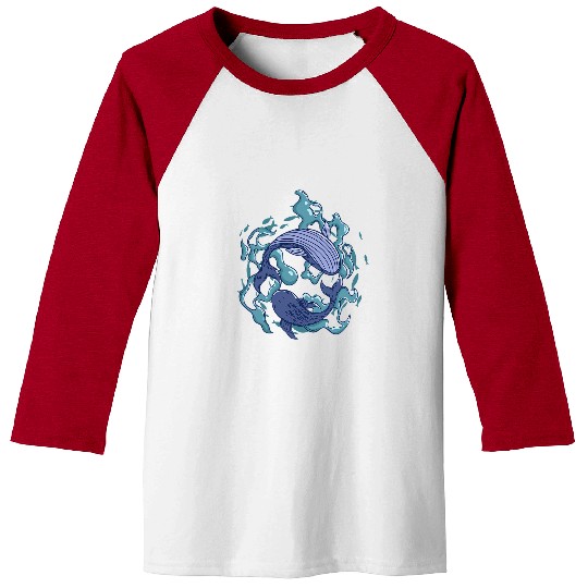 Whale Pet of the Worlds Oceans Baseball Tees