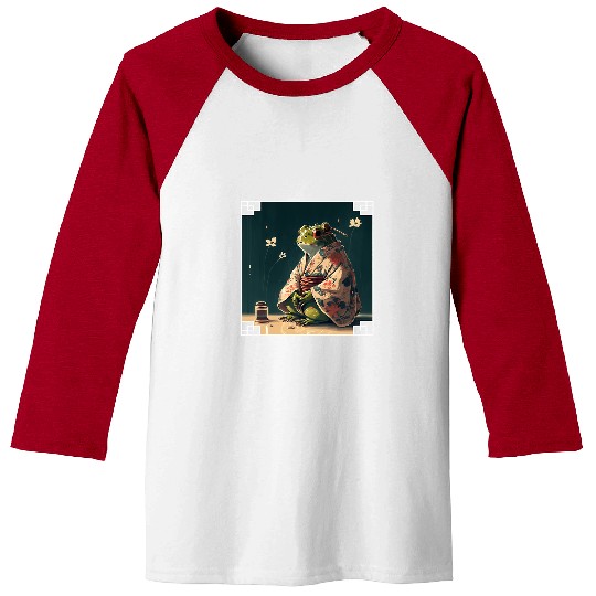 Frog Pet In Kimono Japanese Toad Lord Baseball Tees
