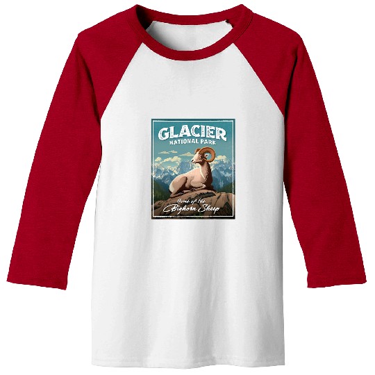 Sheep Pet Glacier National Park Bighorn Sheep 08 Baseball Tees
