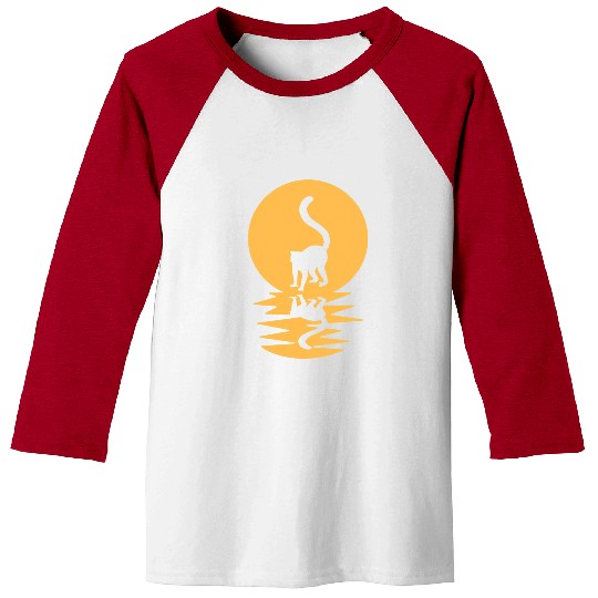 Lemur Pet Great Reflective Lemur Motif Baseball Tees