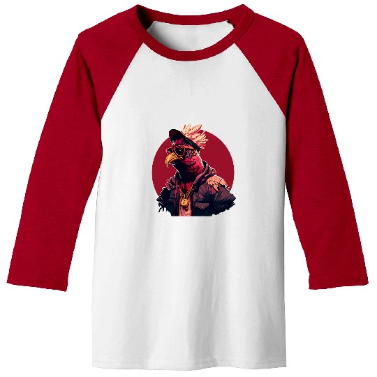 Chicken Pet Cool Rap Hip Hop RB Rapper 0 Baseball Tees