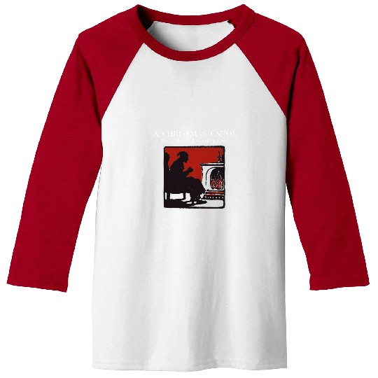 Book Fun Charles Dickens vintages Scrooge A Christmas Carol Book Art 6 Baseball Tees