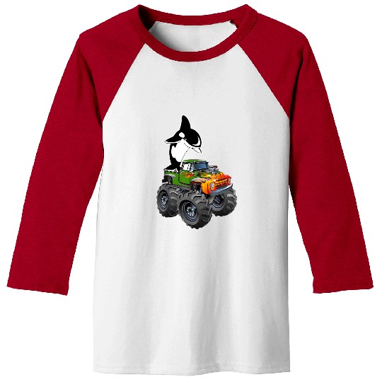 Whale Pet Orca Killer Whale Monster Truck For Boys Girls Toddlers Kids Baseball Tees