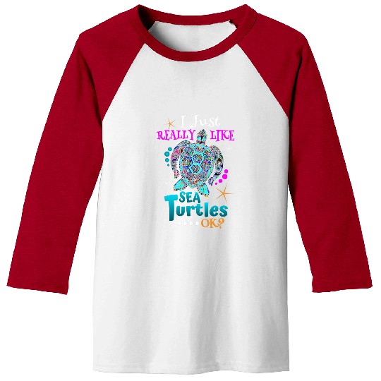 Turtle Pet Ocean Sea Turtle Turtle Lover Gift Turtle Art 1 Baseball Tees
