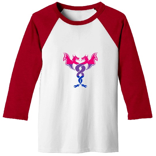 Dragon Pet Bisexual Dragon Couple Bi Pride Bisexual Flag Bisexuality Baseball Tees