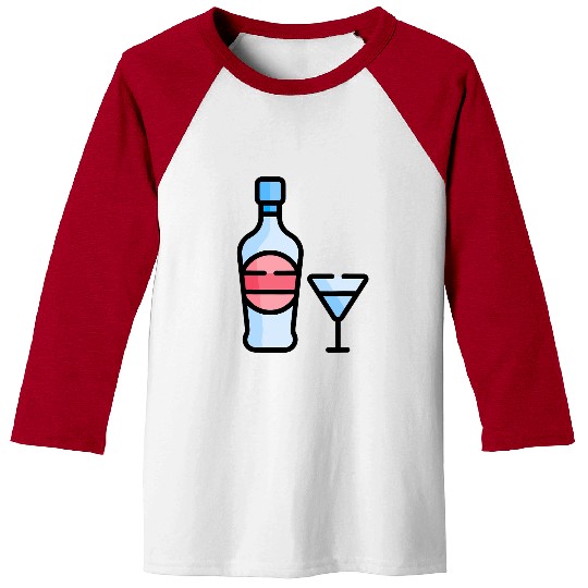 Martini Glass Green Olive Bartender Vodka Gin Cocktail Drink Baseball Tees