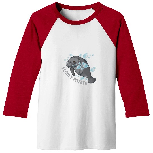 Manatee Pet Floaty Potato Lover Chubby Mermaid Marine Life Sea A 8 Baseball Tees