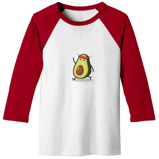 Its AvoCardio Time Fun Fitness Avocado Guacamole Baseball Tees