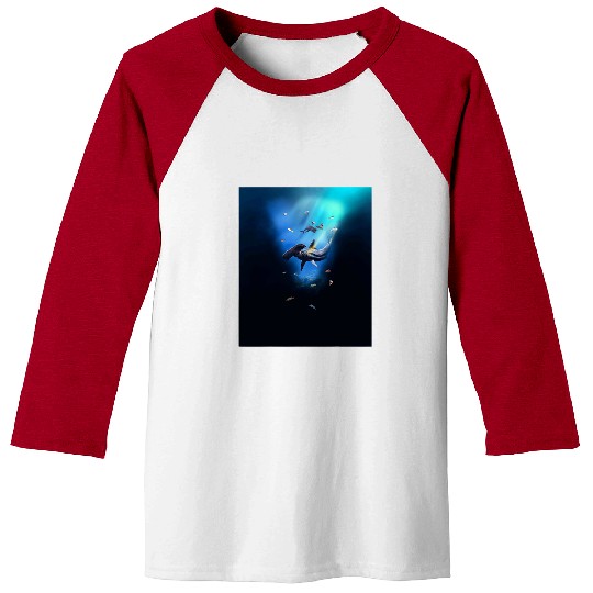 Shark Pet Hammerhead Shark Underwater Ocean Baseball Tees