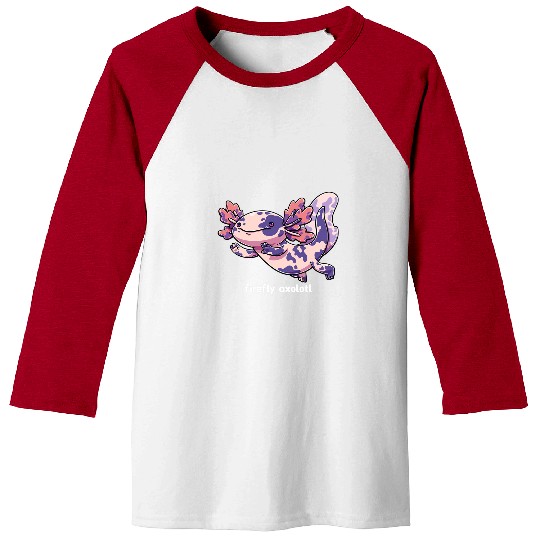 Axolotls Pet Firefly Axolotls Cute Melanoid Mexican Salamander Fish Baseball Tees