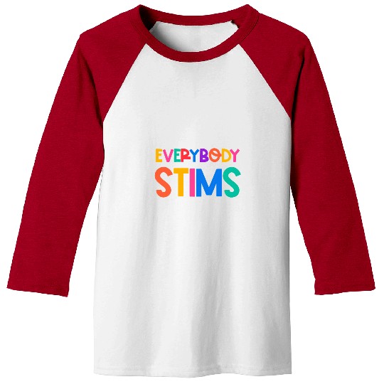 Autism Puzzle Everybody Stims Autism Special Ed Teacher Social Worker Mom Baseball Tees