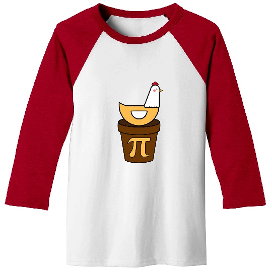 Chicken Pet Pi Day Chicken Pot Pie Math Science Funny Boys Pi Day Baseball Tees