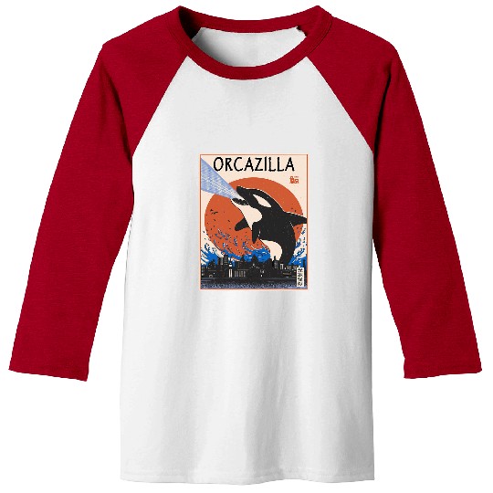 Whale Pet Orca Lovers Funny Orcazilla Whale Present Vintage Cute Baseball Tees