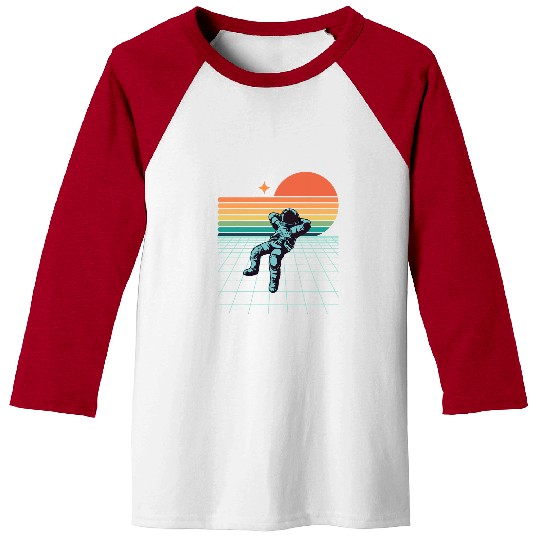 Astronaut Job Floating Astronaut in Space Vibing in Space 03 Baseball Tees